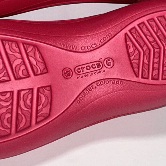 Crocs Jayna Slingback Ballet Flats Womens 6 Pink Raspberry‎ Round Toe Slip On - Picture 7 of 10